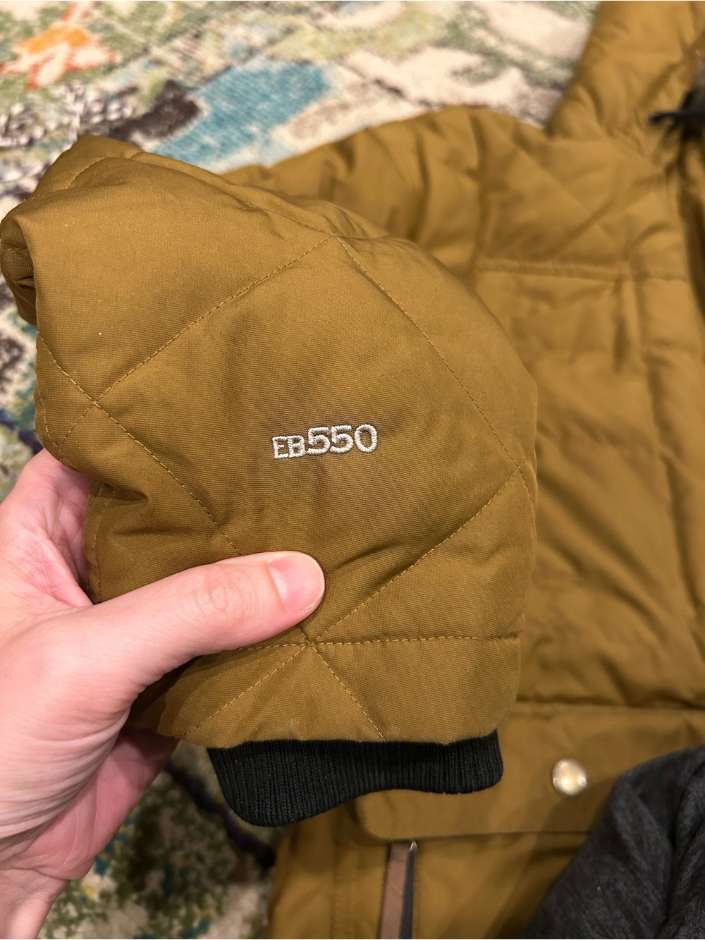 Eddie Bauer Hooded Down Parka with Faux Fur Women’s Small Gold Brown Coat EB550 - Picture 11 of 11